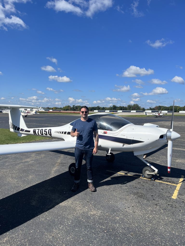 Congratulations to Brandon on his First Solo Flight! - Crosswinds Aviation