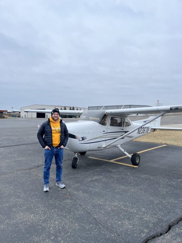 Congratulations to Aaron on his First Solo Flight! - Crosswinds Aviation